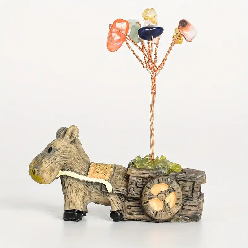 Donkey Figurine with Crystals