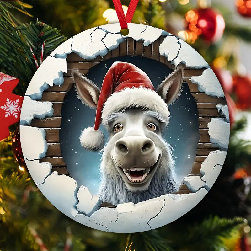 Ornament Santa Donkey